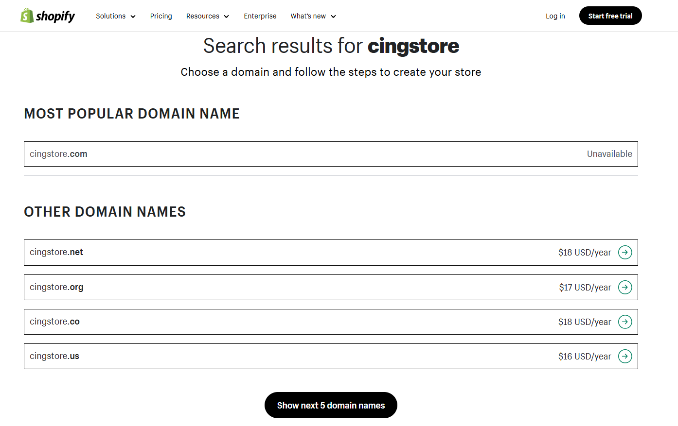 Domain Name Registration
